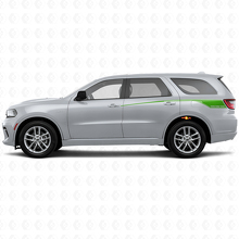 Aflopende omtrek met aangepaste tekst zijstrepen vinyl decal set voor Dodge Durango 2011+_3