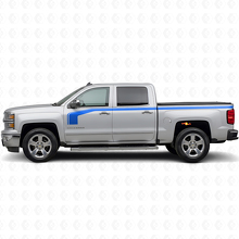 Hockey Stick-stijl met bovenste omtrek zijkant vinyl decal kit voor Chevy Silverado 1500 2014+_2