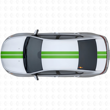 Dubbele Centrale Omtrekstrepen Bovenzijde Vinyl Decal Kit voor Dodge Dart 2013+_3