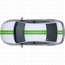 Dubbele Centrale Omtrekstrepen Bovenzijde Vinyl Decal Kit voor Dodge Dart 2013+_3