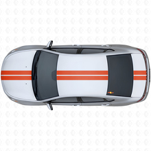 Dubbele Centrale Omtrekstrepen Bovenzijde Vinyl Decal Kit voor Dodge Dart 2013+_4