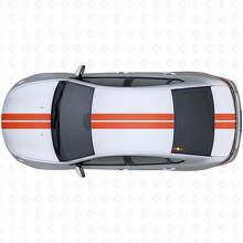 Dubbele Centrale Omtrekstrepen Bovenzijde Vinyl Decal Kit voor Dodge Dart 2013+_4