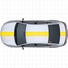 Dubbele Centrale Omtrekstrepen Bovenzijde Vinyl Decal Kit voor Dodge Dart 2013+_5