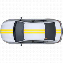 Dubbele Centrale Omtrekstrepen Bovenzijde Vinyl Decal Kit voor Dodge Dart 2013+_5