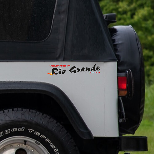 Rio Grande Zijdelingse Vinyl Decal Stickers voor Jeep Wrangler