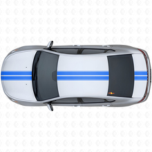 Dubbele Omrande Strepen Bovenkant Vinyl Decal Kit voor Dodge Dart 2013+_2