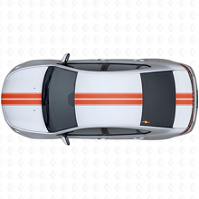 Dubbele Omrande Strepen Bovenkant Vinyl Decal Kit voor Dodge Dart 2013+_4