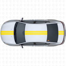 Dubbele Omrande Strepen Bovenkant Vinyl Decal Kit voor Dodge Dart 2013+_5