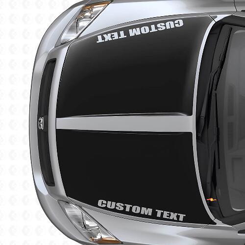 Custom Dubbele Brede Strepen Motorkap Vinyl Decal Set voor Dodge Caliber 2007+_1