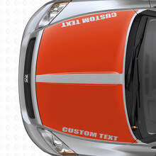Custom Dubbele Brede Strepen Motorkap Vinyl Decal Set voor Dodge Caliber 2007+_4