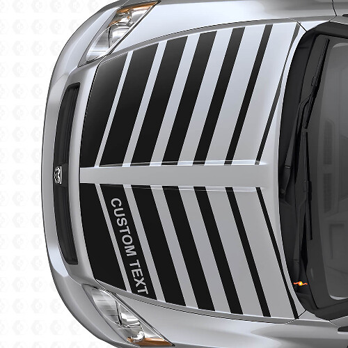 Aangepaste dubbele flitsstrepen motorkap vinyl sticker set voor Dodge Caliber 2007+
