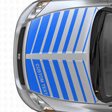 Aangepaste dubbele flitsstrepen motorkap vinyl sticker set voor Dodge Caliber 2007+_2
