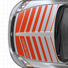 Aangepaste dubbele flitsstrepen motorkap vinyl sticker set voor Dodge Caliber 2007+_4