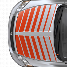Dubbele flitsstrepen motorkap vinyl decal set voor Dodge Caliber 2007+_4