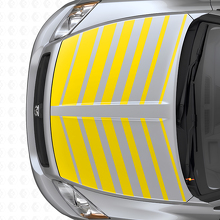 Dubbele flitsstrepen motorkap vinyl decal set voor Dodge Caliber 2007+_5