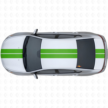 Dubbele Strepen Bovenste Voor- en Achter Vinyl Sticker Kit voor Dodge Dart 2013+_3