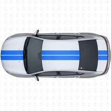 Twin Outline Strepen Front Bovenste Achter Vinyl Decal Kit voor Dodge Dart 2013+_2