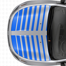 Dubbele flits Kapstrepen Vinyl Decal Set voor Dodge Dart 2013+_2