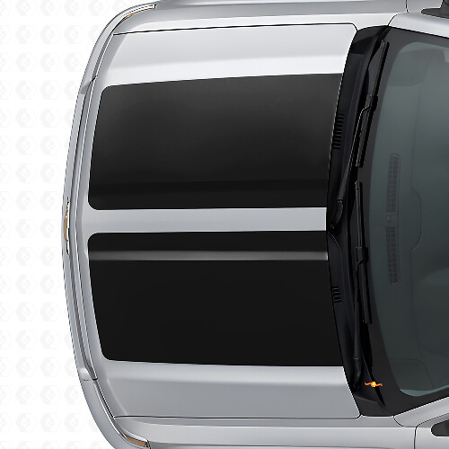 Dubbele brede strepen motorkap- en achterklep vinylstickerset voor Chevrolet Silverado 2014-15_1