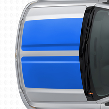 Dubbele brede strepen motorkap- en achterklep vinylstickerset voor Chevrolet Silverado 2014-15_3