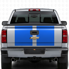 Dubbele brede strepen motorkap- en achterklep vinylstickerset voor Chevrolet Silverado 2014-15_4