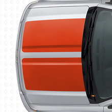 Dubbele brede strepen motorkap- en achterklep vinylstickerset voor Chevrolet Silverado 2014-15_7