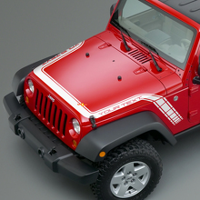 Ruitmotief Motorkap Spatbord Strepen Vinyl Decal voor Jeep Wrangler Gladiator_2