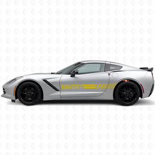 Racing Sport Ruitenvlag Zijkanten Strepen Vinyl Decal Set voor Chevy Corvette_5