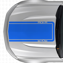 Aangepaste Tekst Omtrek Streep Motorkap Vinyl Decal voor Musclecar Musclecarmodel Mach 1 2010-20_2