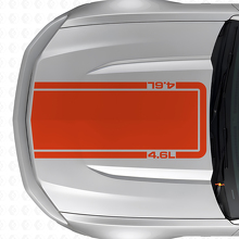 4.6L Motorkap Outline Stripe Vinyl Decal voor Musclecar Musclecarmodel Mach 1 2010-20_4
