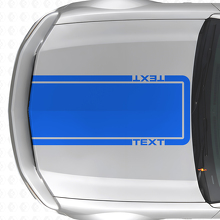 Aangepaste Tekst Omrande Streep Motorkap Vinyl Sticker voor Musclecar Musclecarmodel Mach 1 2005-09_2