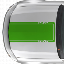 Aangepaste Tekst Omrande Streep Motorkap Vinyl Sticker voor Musclecar Musclecarmodel Mach 1 2005-09_3