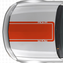 Aangepaste Tekst Omrande Streep Motorkap Vinyl Sticker voor Musclecar Musclecarmodel Mach 1 2005-09_4