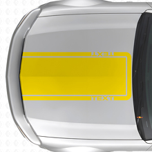 Aangepaste Tekst Omrande Streep Motorkap Vinyl Sticker voor Musclecar Musclecarmodel Mach 1 2005-09_5