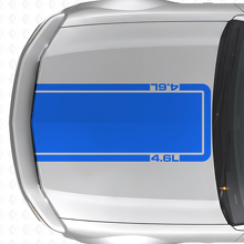 4.6L Motorkap Omrijmingsstreep Vinyl Decal voor Musclecar Musclecarmodel Mach 1 2005-09_2