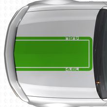 4.6L Motorkap Omrijmingsstreep Vinyl Decal voor Musclecar Musclecarmodel Mach 1 2005-09_3