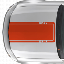 4.6L Motorkap Omrijmingsstreep Vinyl Decal voor Musclecar Musclecarmodel Mach 1 2005-09_4