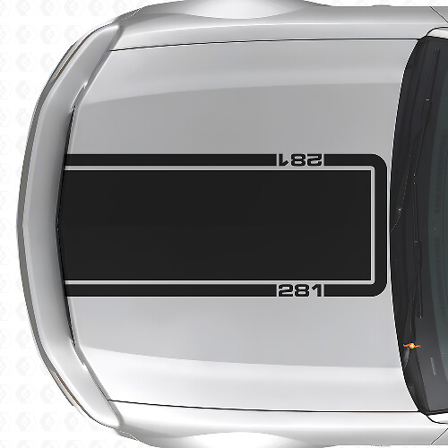 281 Motorkap Omtreklijnstreep Vinyl Decal voor Musclecar Musclecarmodel Mach 1 2005-09