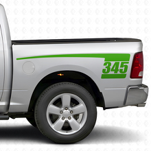 345 Hockey Stick-stijl achterzij vinylstickerset voor Dodge Ram 2009-18_3