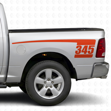 345 Hockey Stick-stijl achterzij vinylstickerset voor Dodge Ram 2009-18_4