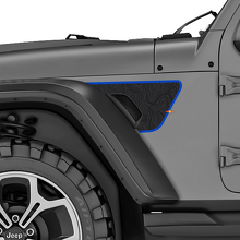 Topografische Kaart Spatbord Vent Vinyl Decal Kit voor Jeep Wrangler Rubicon_2