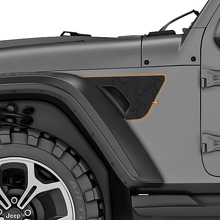 Topografische Kaart Spatbord Vent Vinyl Decal Kit voor Jeep Wrangler Rubicon_3