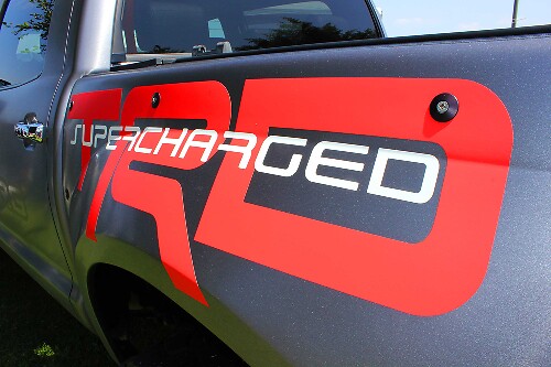 TRD Supercharged Bedside Vinyl Stickerset voor Toyota Tacoma