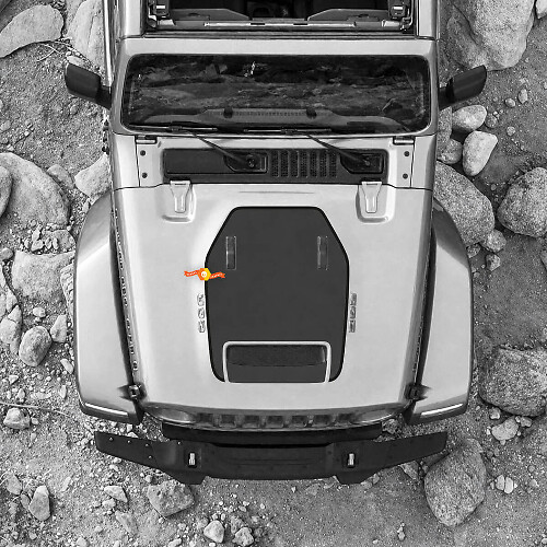 Mat Zwarte Motorkapvent Vinyl Sticker voor Jeep Wrangler