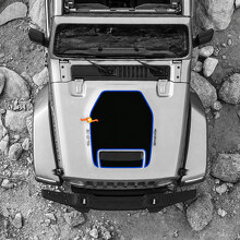Blackout Contour Motorkap Vent Vinyl Sticker voor Jeep Wrangler_2