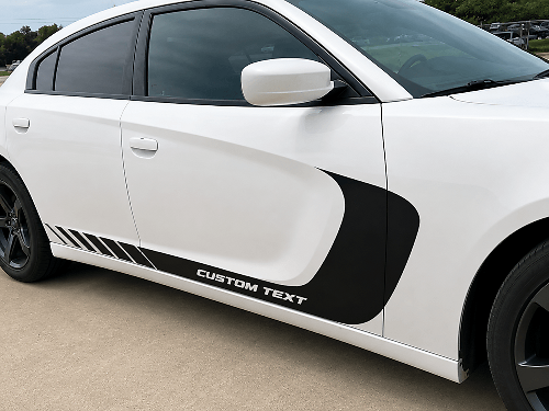 Custom zijstrepen vinyl decal sticker graphics met aangepaste tekst voor 4-deurs sport sedan voor Dodge Charger
