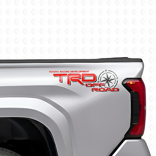 TRD Off Road Kompas Zij Vinyl Stickers voor Toyota Tacoma_1