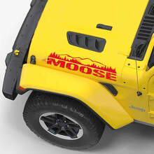 Moose Lettering Mountain Style Motorkap Vinyl Decal Set voor Jeep Wrangler_2
