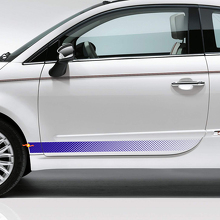 Perforated stijlstrepen zij vinyl decal sticker voor Fiat 500_2