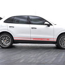 Twee Pinstripe PORSCHE zijdeur vinyl decal sticker voor Porsche Cayenne_2